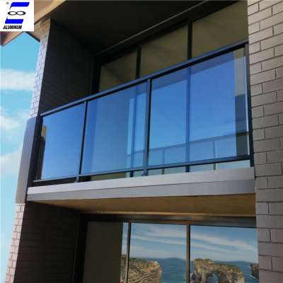 Security aluminum glass railing for balcony