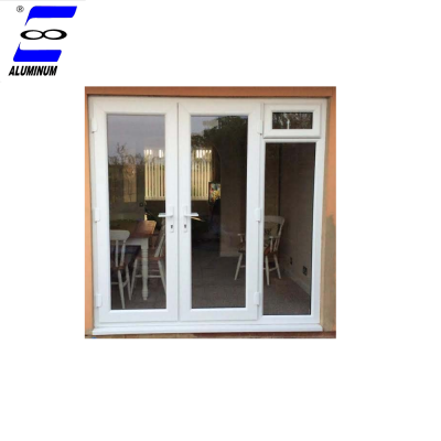 Guangdong  aluminum broken  bridge frame  casement entry door with awning  opening glass window