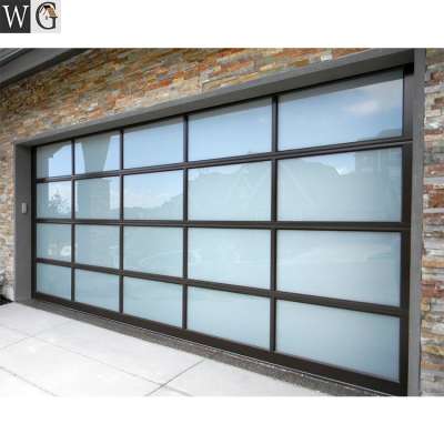 Hot sale aluminum sectional design glass garage door automatic for housing